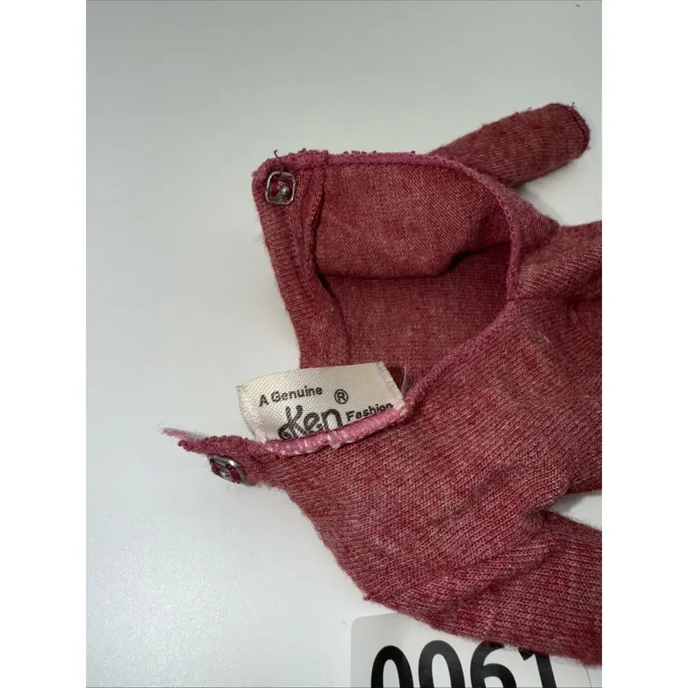 Vintage Barbie Ken Doll Clothes Fashion 1960 1970 Red Pullover Sweater